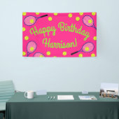 Tennis Sports Birthday Party roze Spandoek (Beurs)
