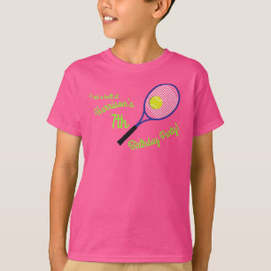 Tennis Sports Birthday Party roze T-shirt