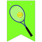 Tennis Sports Birthday Party roze Vlaggetjes (Eerste vlag)