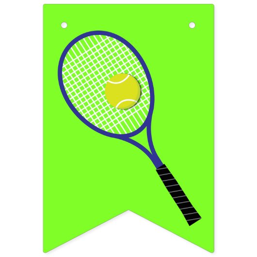 Tennis Sports Birthday Party roze Vlaggetjes (Eerste vlag)