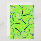 Tennis Sports Kinderen Birthday Kaart (Achterkant)