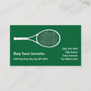 Tennis Sports Visitekaartjes