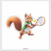 Tennis Squirrel Sticker (Vel)