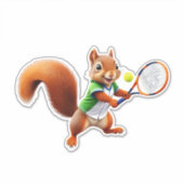 Tennis Squirrel Sticker (Voorkant)