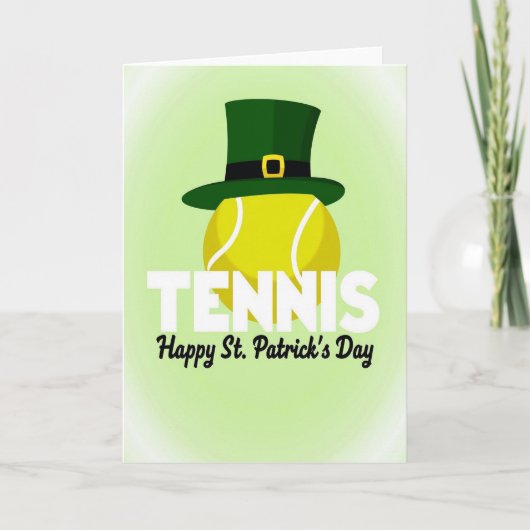 Tennis St. Patrick's Dag Kaart (Voorkant)