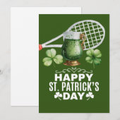 Tennis St. Patrick's day for tennis player Feestdagenkaart (Voorkant / Achterkant)
