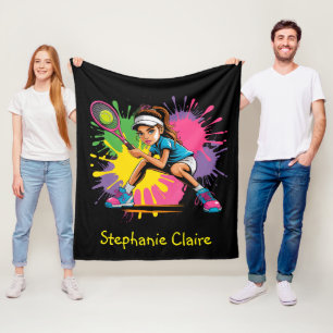Tennis Star Girl Verjaardag Party Gift Fleece Deken