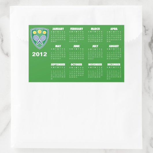 Tennis sticker cadeau met kalender (Tas)