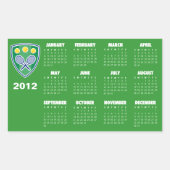 Tennis sticker cadeau met kalender (Voorkant)