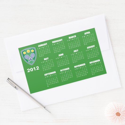 Tennis sticker cadeau met kalender (Envelop)