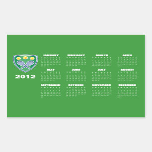 Tennis sticker cadeau met kalender