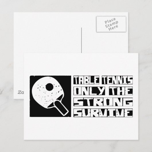 Tennis Survive Briefkaart (Voorkant / Achterkant)