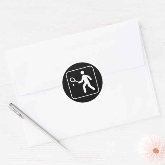 Tennis Symbol Sticker (Envelop)