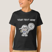 Tennis T-Shirt met aanpasbare cartoon (Voorkant)