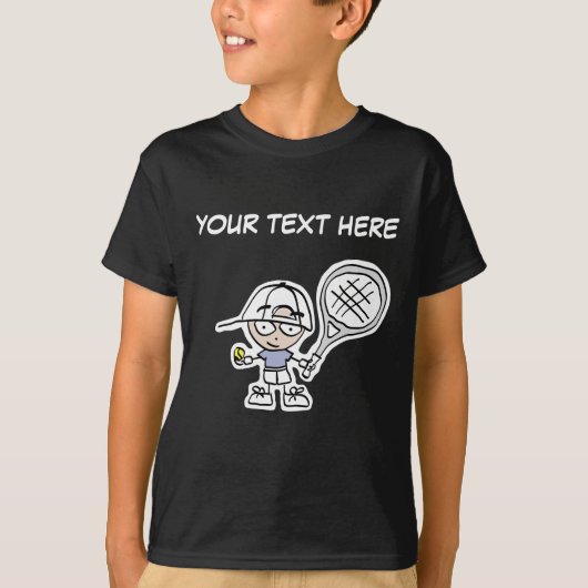 Tennis T-Shirt met aanpasbare cartoon (Voorkant)
