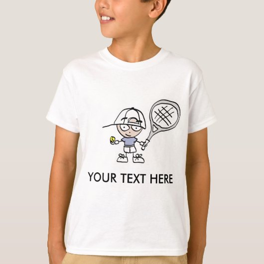 Tennis T-Shirt met aanpasbare cartoon (Voorkant)