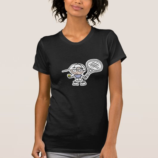 Tennis T-Shirt met aanpasbare cartoon (Voorkant)