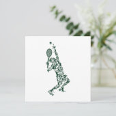 Tennis T Shirt - Player Positioneert aftakel in Bedankkaart (Staand voorkant)