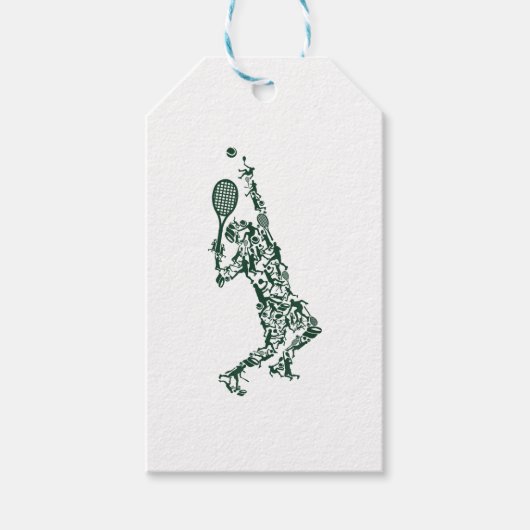 Tennis T Shirt - Player Positioneert aftakel in Cadeaulabel (Voorkant)