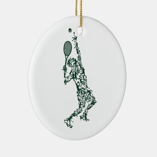 Tennis T Shirt - Player Positioneert aftakel in Keramisch Ornament (Rechts)