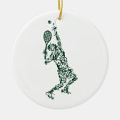 Tennis T Shirt - Player Positioneert aftakel in Keramisch Ornament (Voorkant)