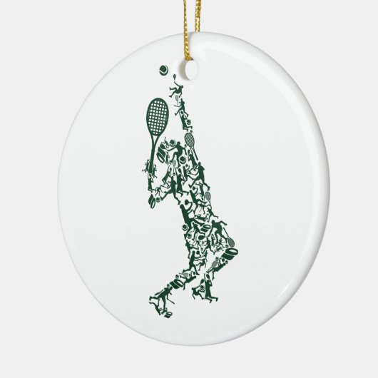 Tennis T Shirt - Player Positioneert aftakel in Keramisch Ornament (Links)