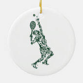 Tennis T Shirt - Player Positioneert aftakel in Keramisch Ornament (Achterkant)