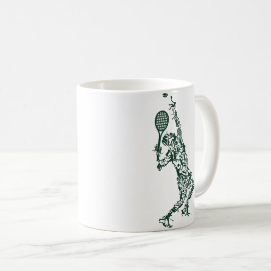 Tennis T Shirt - Player Positioneert aftakel in Koffiemok (Voorkant rechts)