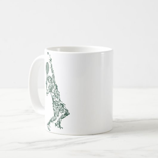 Tennis T Shirt - Player Positioneert aftakel in Koffiemok (Voorkant links)