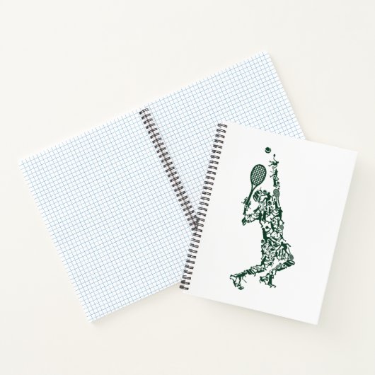 Tennis T Shirt - Player Positioneert aftakel in Notitieboek (Binnen)