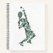 Tennis T Shirt - Player Positioneert aftakel in Notitieboek (Voorkant)