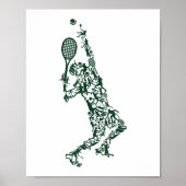 Tennis T Shirt - Player Positioneert aftakel in Poster (Voorkant)