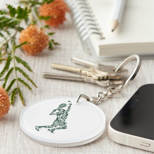 Tennis T Shirt - Player Positioneert aftakel in Sleutelhanger (Voorkant Rechts)