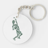 Tennis T Shirt - Player Positioneert aftakel in Sleutelhanger (Achterkant)