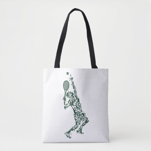Tennis T Shirt - Player Positioneert aftakel in Tote Bag (Voorkant)