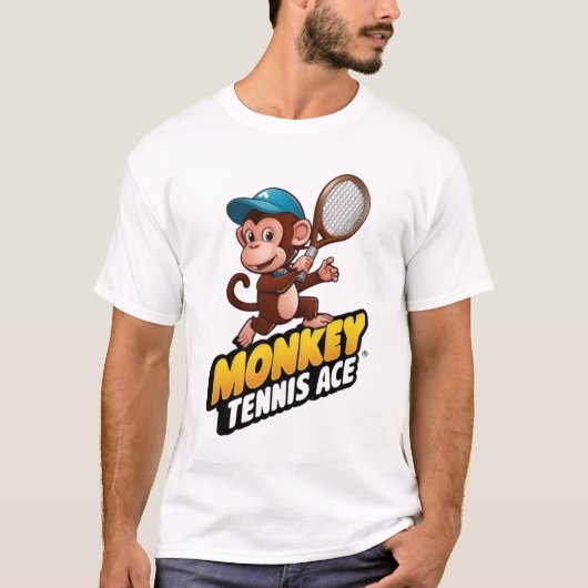 TENNIS T-SHIRT VOOR APEN-ACET (Voorkant)