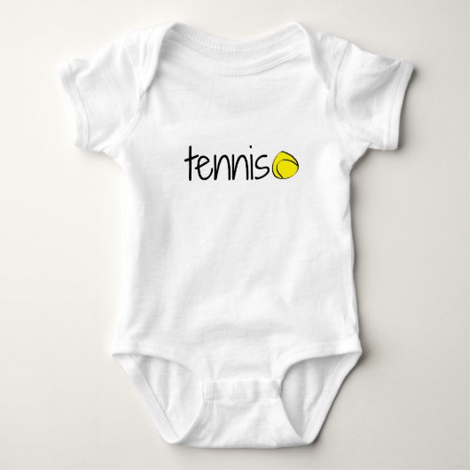 Tennis-T-shirt voor baby's Romper (Voorkant)