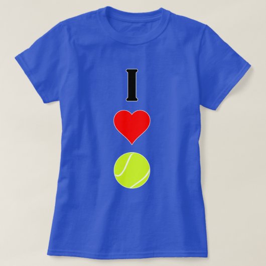 Tennis T-shirt voor dames I Love (Heart) (Design voorkant)