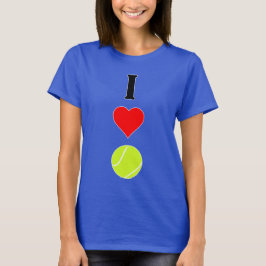 Tennis T-shirt voor dames I Love (Heart)