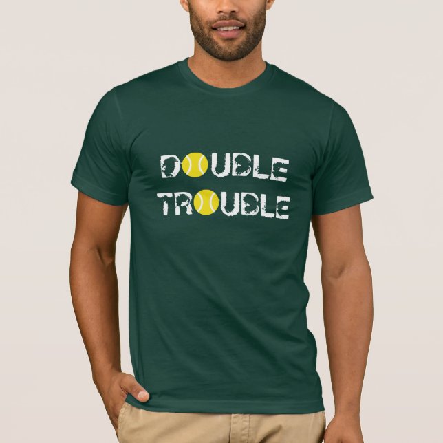 Tennis t-shirt voor dubbele spelers | Teamuitrusti (Voorkant)