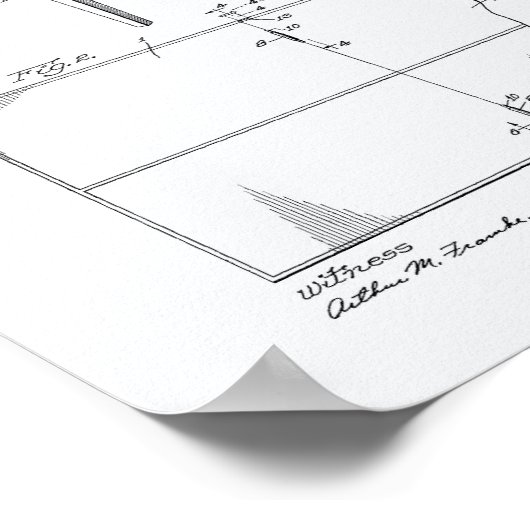 Tennis Tabel 1935 Whitepaper over octrooien Poster (Hoek)