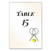 Tennis Table Number Place Cards Kaart (Voorkant)