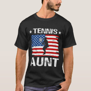 Tennis TANTE USA Vlag Vaderdag T-shirt