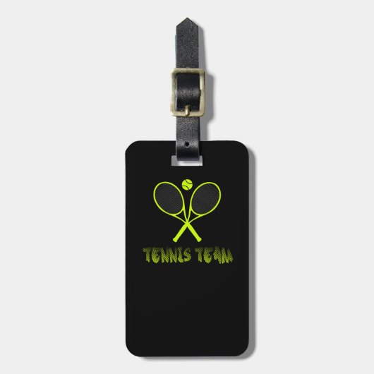 Tennis-team Bagagelabel (Voorkant verticaal)