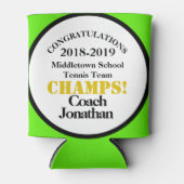 Tennis Team Coach Groene Koelbox Blikjeskoeler (Voorkant)