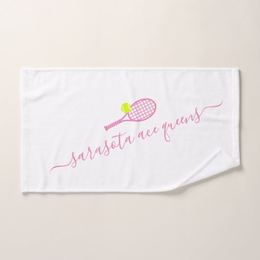 Tennis Team Name Roze Gepersonaliseerd Handdoek (Handdoek)