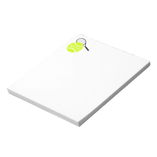 Tennis-team Notitieblok (Linkerzijde)