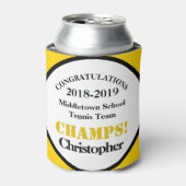 Tennis Team Speler Gele Koelbox Blikjeskoeler (Blikje Voorkant)
