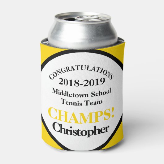 Tennis Team Speler Kampioenen Blikjeskoeler (Blikje Voorkant)