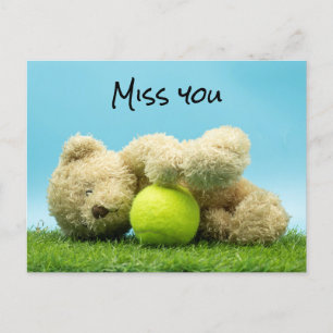 Tennis Teddy Beukenspeler houdt bal mis met jou Briefkaart